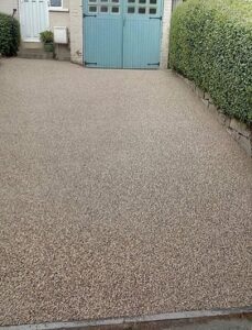 Resin driveway installed in Pantheon colour at Swansea property by Swansea Valley Resin Drives